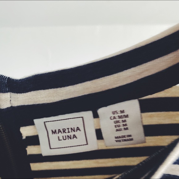 Marina Luna Drop Waist Striped Dress - Picture 4 of 7